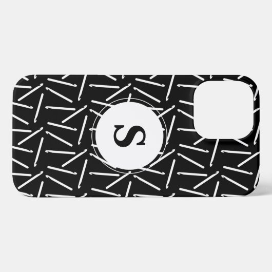 Etui iPhone 13 Pro Max Crochet Hooks Artisanat Monogramme coque iphone fo (Verso Horizontal)