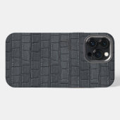 ETUI iPhone 13 PRO MAX CROCODILE NOIR COD.03 (Verso Horizontal)