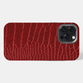 Etui iPhone 13 Pro Max Crocodile Rouge Moderne (Verso Horizontal)