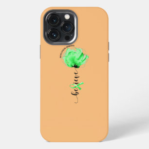 Etui iPhone 13 Pro Max Croire Ruban Vert de Sensibilisation à la Maladie