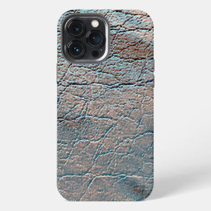 Etui iPhone 13 Pro Max Cuir gris et marron teinté d'une nuance de satin