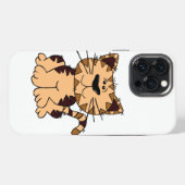 ETUI iPhone 13 PRO MAX CUT BEIGE ET CHAT BROWN (Verso Horizontal)