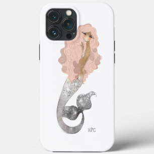 Etui iPhone 13 Pro Max Déesse de la mer féminine sirène avec monogramme