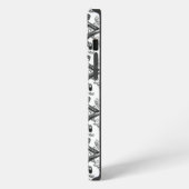 Etui iPhone 13 Pro Max Dentelle d'os croisés (Côté gauche)