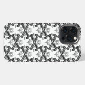 Etui iPhone 13 Pro Max Dentelle d'os croisés (Verso Horizontal)