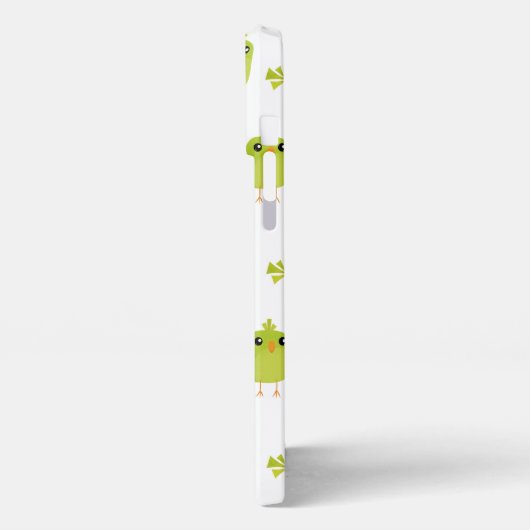 Etui iPhone 13 Pro Max Dessin d'oiseau vert (Côté gauche)