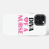 Etui iPhone 13 Pro Max "Diva d'une infirmière" (Verso Horizontal)