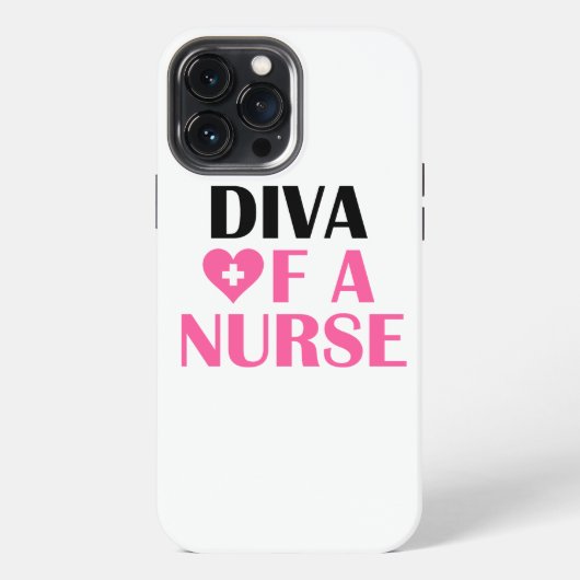 Etui iPhone 13 Pro Max "Diva d'une infirmière" (Verso)