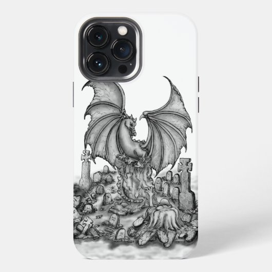Etui iPhone 13 Pro Max Dragon avec Zombie (Verso)