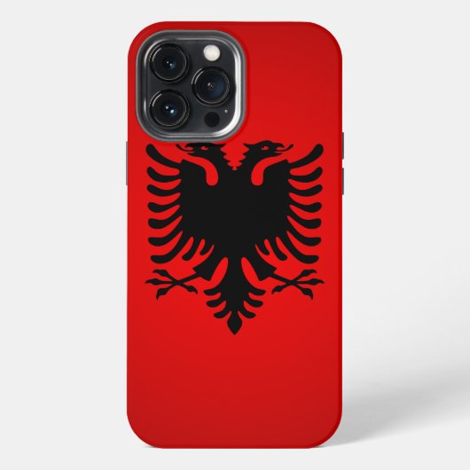 Etui iPhone 13 Pro Max Drapeau de l'Albanie (Verso)