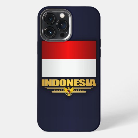 Etui iPhone 13 Pro Max Drapeau de l'Indonésie (Verso)