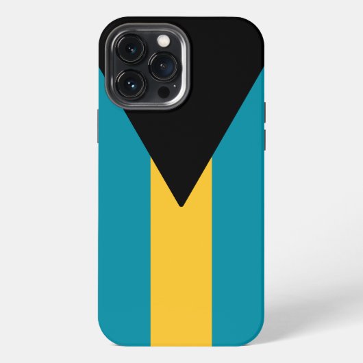 Etui iPhone 13 Pro Max Drapeau des Bahamas (Verso)