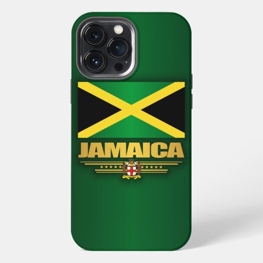 Etui iPhone 13 Pro Max Drapeau Jamaïque (Verso)