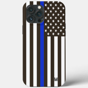 Etui iPhone 13 Pro Max *~* Drapeau USA Old Glory Patriotique Ligne Bleue
