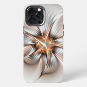 Etui iPhone 13 Pro Max Élégance florale Art fractal abstrait moderne
