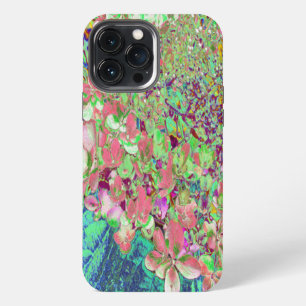 Etui iPhone 13 Pro Max Élégant Corail et Chartreuse Limelight Hydrangea