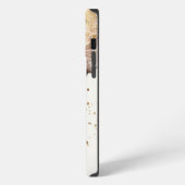 Etui iPhone 13 Pro Max Élégant Monogramme Marbre Brun Or Design Abstrait (Côté gauche)