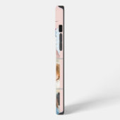 Etui iPhone 13 Pro Max Élégant monogramme Script 6 Photo Rose et Gris (Côté gauche)