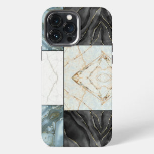 Etui iPhone 13 Pro Max Élégant motif marbre monochrome esthétique moderne