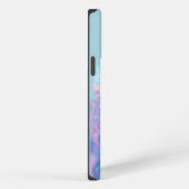 Etui iPhone 13 Pro Max Elégant Turquoise et Pierre violette Abstrait (Côté droit)