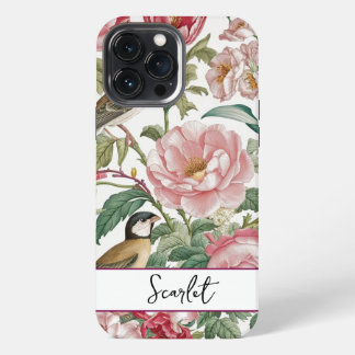 Etui iPhone 13 Pro Max Élégantes fleurs sauvages aquarelles modernes