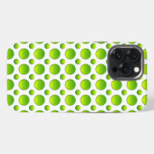 Etui iPhone 13 Pro Max Élément vert à pois (Verso Horizontal)