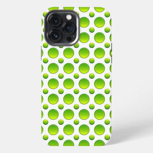 Etui iPhone 13 Pro Max Élément vert à pois (Verso)