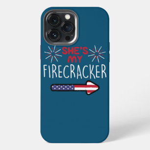 Etui iPhone 13 Pro Max Elle est ma pétard 4 juillet Couples assortis