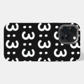 Etui iPhone 13 Pro Max Emoticon face chat : 3 coque iphone Coque-maté (Verso Horizontal)