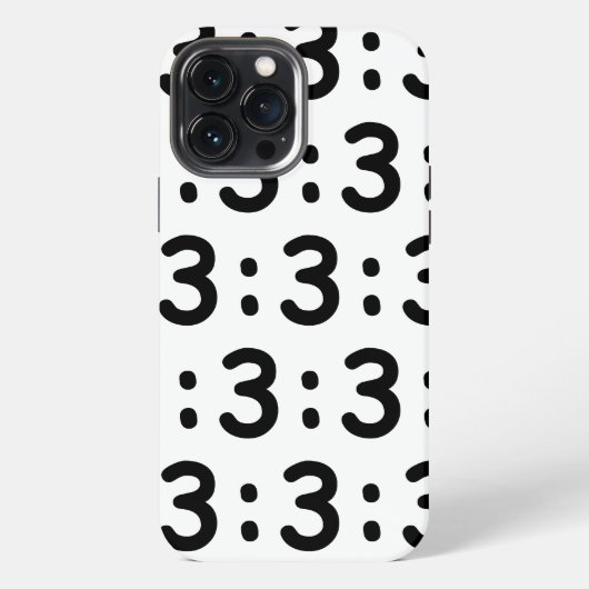 Etui iPhone 13 Pro Max Émoticône face chat : 3 (Verso)