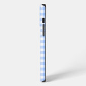 Etui iPhone 13 Pro Max en vichy bleu coque iphone (Côté gauche)