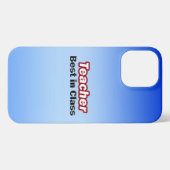 Etui iPhone 13 Pro Max Enseignant le mieux en classe (Verso Horizontal)