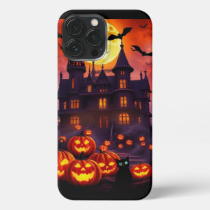 Etui iPhone 13 Pro Max Epic Halloween Magic - Lune hantée & Fantômes