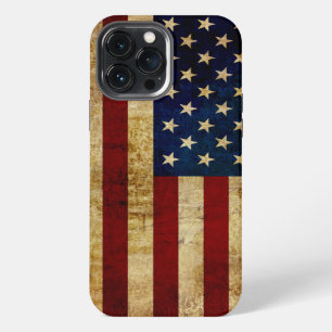 Etui iPhone 13 Pro Max États-Unis / Drapeau Grunge