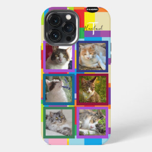 Etui iPhone 13 Pro Max Étui de téléphone cellulaire à monogramme photo HA