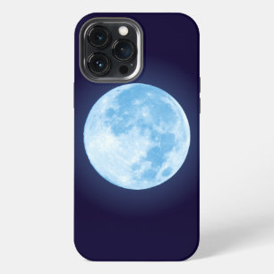 Etui iPhone 13 Pro Max Étui de téléphone pleine lune bleue