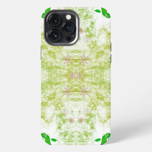 Etui iPhone 13 Pro Max Étui iPhone à feuilles vertes (Verso)