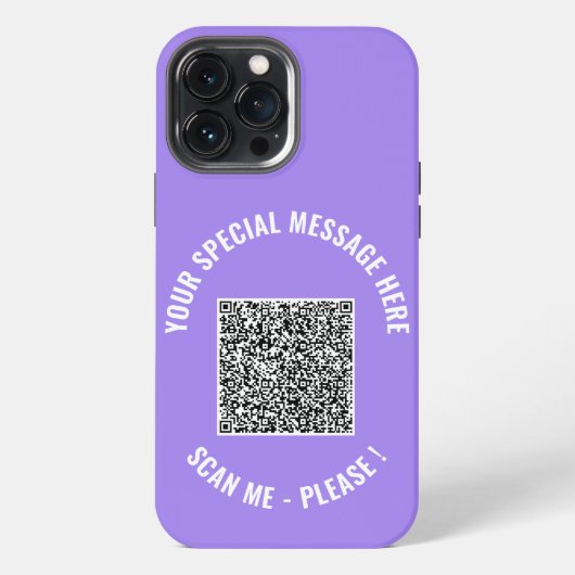 Etui iPhone 13 Pro Max Étui iPhone Message Spécial Code QR Cadeau (Verso)