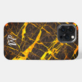 Etui iPhone 13 Pro Max Étui noir et jaune Monogram pour iPhone13 Pro Max (Verso Horizontal)