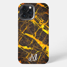 Étui noir et jaune Monogram pour iPhone13 Pro Max