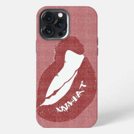 Etui iPhone 13 Pro Max Étui pour iPhone Case-Mate Lip Bite WHAT (Verso)