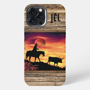 Etui iPhone 13 Pro Max Étui pour iPhone Cowboy et bouvillon de race Longh