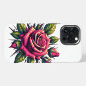 Etui iPhone 13 Pro Max Étui Red Rose pour iPhone 13 Pro Max (Verso Horizontal)