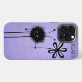 Etui iPhone 13 Pro Max Evil Flower Bug Funny Purple Nom de la goth (Verso Horizontal)