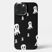 Etui iPhone 13 Pro Max Fantômes d'Halloween foncé (Verso)