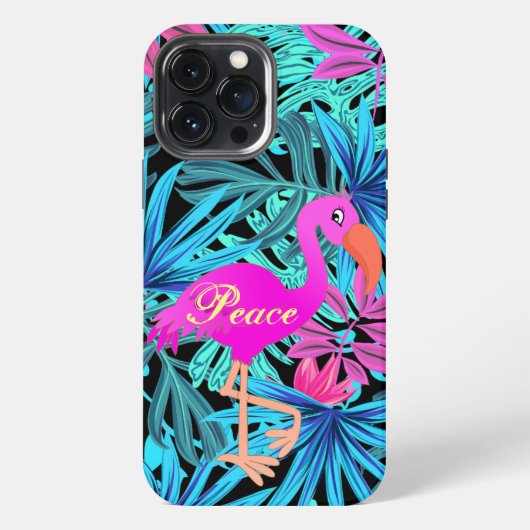Etui iPhone 13 Pro Max Flamant rose Coque-coque iphone (Verso)
