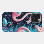 Etui iPhone 13 Pro Max Flamant rose Noël iPhone / coque ipad (Verso Horizontal)