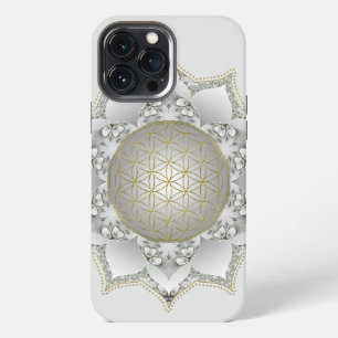 Etui iPhone 13 Pro Max Fleur de Vie - Mandala Fleurs 1