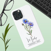 Etui iPhone 13 Pro Max Fleur du mois de naissance Septembre Aster
