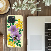 Etui iPhone 13 Pro Max Fleurs de lavande de bourdon Jaune